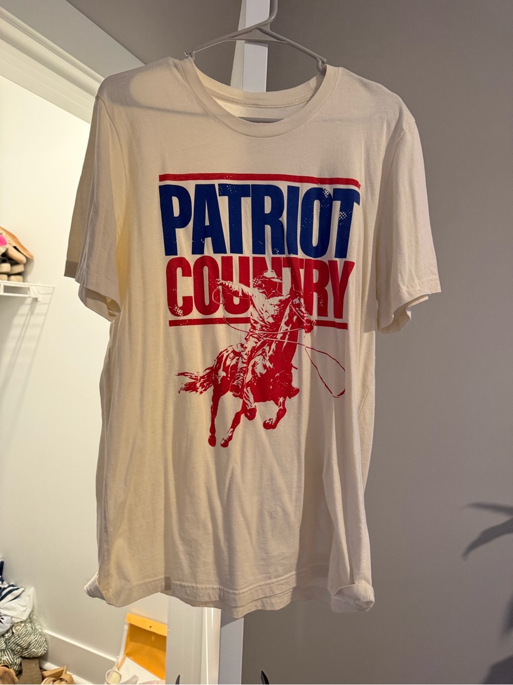 Patriot Country Graphic Tee - White with Red & Blue